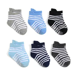 Großhandel Baby Mädchen Junge Anti-Rutsch-Socken Anti-Rutsch Neugeborenes Baby Socken Baumwolle Baby Griff-Socken