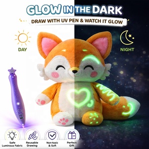 Juguete de <span class=keywords><strong>Peluche</strong></span> Personalizado con Luz, Juguete de <span class=keywords><strong>Peluche</strong></span> Reutilizable con Luz LED y Bolígrafo UV, Juguete Educativo Creativo para Niños, DIY - Product Image 1