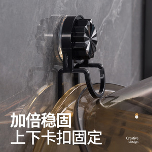Rotating Suction Cup Washbasin Holder Circular Corner Mounted Durable Bathroom Storage Rack - Product Image 1