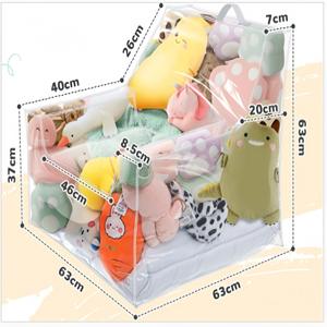 โซฟาพีวีซีใสทรงที่วางแขน สไตล์เรียบง่าย สร้างสรรค์ สำหรับคนขี้เกียจ ใช้เป็นที่นั่งตุ๊กตา หรือถุงเก็บของเล่นตุ๊กตา - Product Image 6