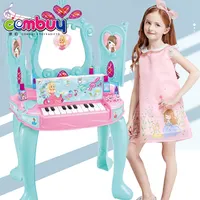 Yeni müzikal endüktif kızlar oynamak piyano masa seti makyaj oyuncaklar