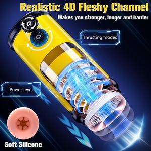 Masturbateur masculin automatique Sex Toys pour hommes Masturbateurs mains libres Chauffage Pénis Pompe Stroker 3D Texturé Poussée tasse orale - Product Image 3