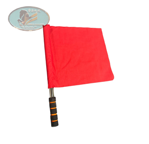 Bandera ajustable con mango de esponja roja y verde para eventos ecuestres - Product Image 1