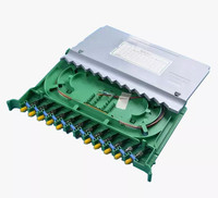 Plateau d'épissure de fibre optique à 12 cœurs avec plateau d'épissure de cassette de fibre optique d'unité ODF optique monomode en queue de cochon