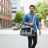 Sac à dos de transport portable pour oiseaux avec maille respirante et matériau poreux, perchoir intégré, taille pour petits oiseaux, pour perroquets