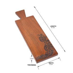 Nouveau design Planche à découper en bois d'acacia Planche à pizza élégante et simple pour la cuisine avec gravure au laser Planche à découper - Product Image 4