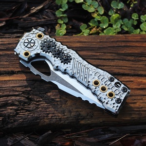 Dao gấp chiến thuật chất lượng cao, lưỡi thép 4Cr13, dùng ngoài trời, cắm trại, sinh tồn, săn bắn, dao bỏ túi tùy chỉnh, đóng gói trong hộp quà tặng - Product Image 5