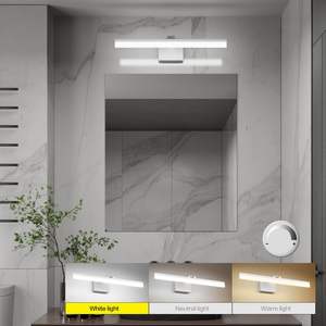 Lámpara de pared de decoración de cabecera, espejo Led de baño de aluminio, Faro, espejo de montaje en pared moderno Simple con luz Led - Product Image 6