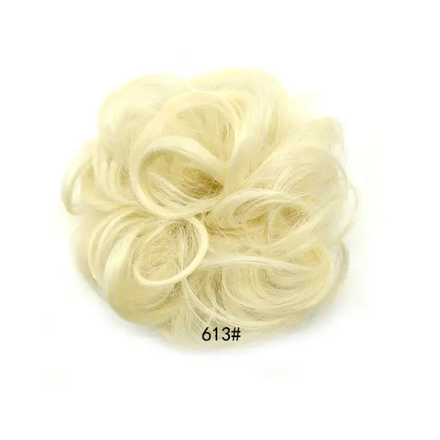 Hot Sale Synthetic Hair Bun Extensions Wavy Curly Messy Donut Chignons Hair Piece Wig Hairpiece Messy Hair Buns