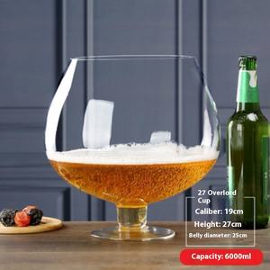 Verre à vin rouge créatif extra large en gros Tasse à bière Seau à vin Verre à bière pour jus de fruits Soda Filet à vin Parodie rouge - Product Image 2