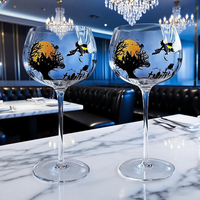 Verres à vin personnalisés avec logo, rouge irisé, classiques, luxueux, thème Halloween, faits à la main, 14,54 oz, imprimés