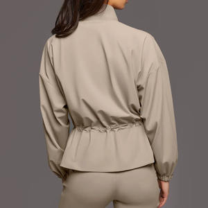 Chaquetas Casuales de Cuello Alto con Cierre y Corte Ajustado para Mujer, con Logotipo Personalizado, Nueva Llegada - Product Image 2