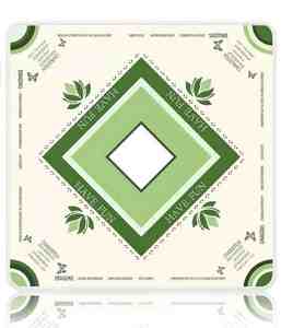 <span class=keywords><strong>Mantel</strong></span> <span class=keywords><strong>de</strong></span> Mahjong Verde Esmeralda Hecho <span class=keywords><strong>de</strong></span> Goma Resistente con Patrones Exquisitos Pintados a Mano en la Superficie - Product Image 2