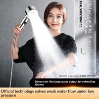 Pommeau de douche ABS haute pression avec jet de pluie mural super puissant pour salle de bain domestique, design de luxe léger