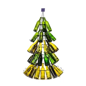 60 bottles christmas tree display rack metal wine racks