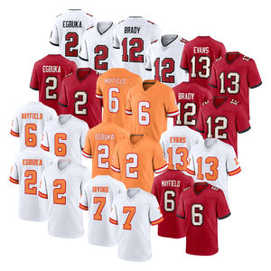 Jersey de Fútbol Americano Bordado al por Mayor, Tampa Bay 6 Baker Mayfield 13 Mike Evans 7 Bucky Irving, Jersey Cosido - Product Image 1