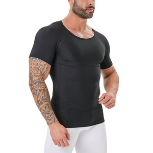 2026 New Mens Shapewear Body Shaper Tummy Control Butt Lifter Slimming Vest Undershirt <strong>White</strong> Spandex/Nylon <strong>Compression</strong> <strong>Shirt</strong> - Product Image 6