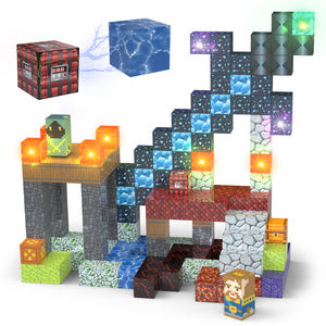 Blocs de construction magnétiques de 2 cm avec lumières, jouets STEM Montessori, <span class=keywords><strong>cubes</strong></span> d'empilage sensoriels pour <span class=keywords><strong>les</strong></span> enfants de 3 ans et plus, cadeau pour <span class=keywords><strong>les</strong></span> tout-petits - Product Image 3