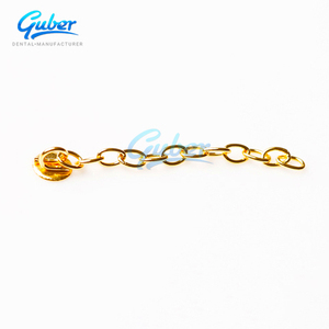 Base de malla Dental Guber, <span class=keywords><strong>cadena</strong></span> de botones de <span class=keywords><strong>ortodoncia</strong></span>, <span class=keywords><strong>cadena</strong></span> de botones de oro plateado <span class=keywords><strong>con</strong></span> función lingual, producto de higiene bucal multiusos - Product Image 2