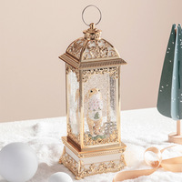 Lumières rotatives créatives sculptées, lampe à vent en cristal de neige, boîte à musique, boîte à musique, veilleuse, cadeau d'anniversaire ou de noël pour un ami