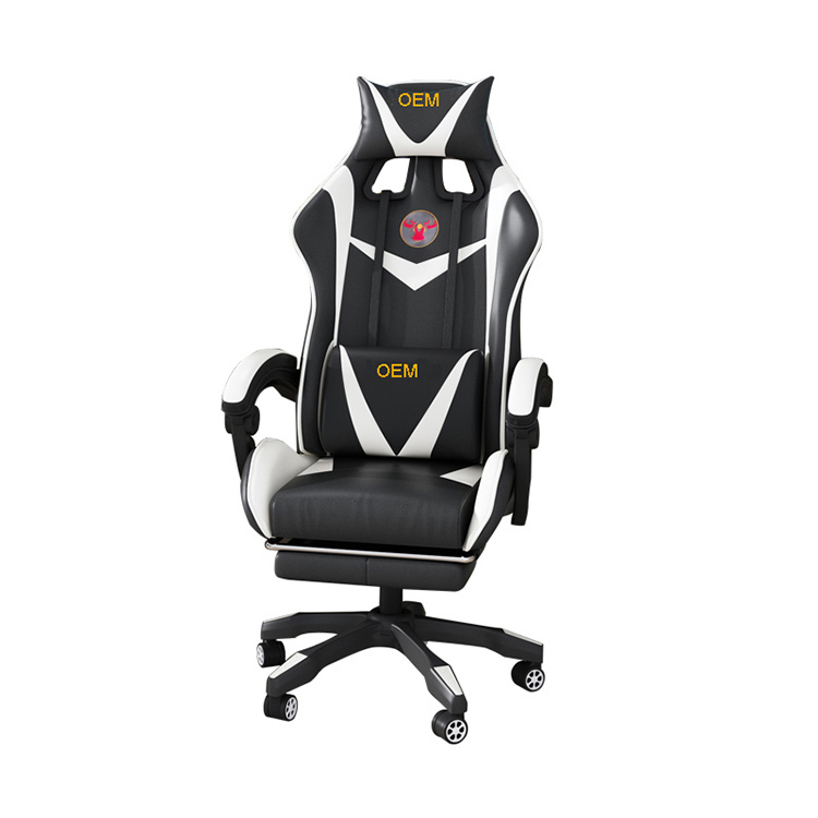 Free Sample Pc Office Racing Computer Reclining Leather Silla Gamer Chair With Footrest