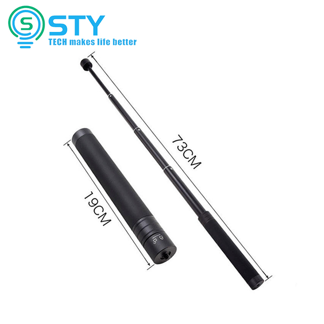 Handheld Three-axis Stabilizer Extension Pole Telescopic Selfie Stick Drop Shipping Black Portable 19-73cm