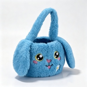 Bolso de peluche de conejo personalizado, bolso de mano de peluche de conejo, bolso de peluche de conejo azul, bolso de mano de peluche con diseño de animal, bolso de peluche de conejo - Product Image 4