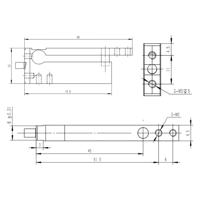 Sonde de mesure multi-canaux à pas serré, capteur LVDT élastique plat 0,8 mm, remplacement Marposs E17, indice de protection IP65, câble de 2 m pour