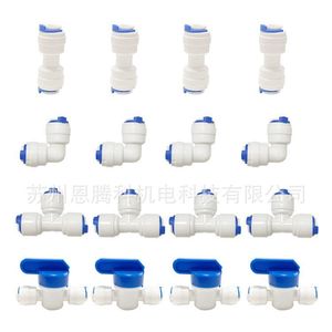 Water Purifier Fittings 1 In <b>Quick</b> Connect Straight Elbow Tee Ball Valve Household Pipe Joint Set - Product Image 3