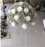 M866 Vente en Gros Centres de Table Décoratifs Personnalisés pour Mariage et Événements, Boules de Fleurs Artificielles en Soie