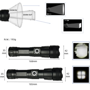 Tầm xa siêu sáng không thấm nước IP55 đèn pin chiến thuật cao nhôm <span class=keywords><strong>LED</strong></span> <span class=keywords><strong>Torch</strong></span> Sạc Pin Ngoài trời khẩn cấp - Product Image 3