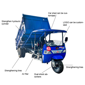 Hot Chất lượng cao bán Dump Cargo ba bánh tải ba bánh xe gắn máy 3 bánh xe ba bánh cho vận chuyển hàng hóa cho bán - Product Image 6