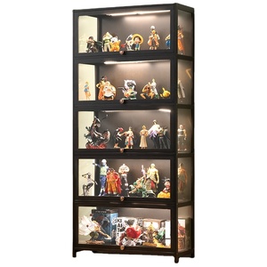 Meuble de <span class=keywords><strong>rangement</strong></span> multifonctionnel en bambou pour figurines et jouets, armoire à quatre niveaux pour salon et usage domestique - Product Image 6