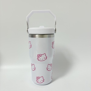 แก้วน้ำสแตนเลสเก็บความร้อนผนังสองชั้นแบบพกพาขนาด20ออนซ์พร้อมที่จับ - Product Image 2