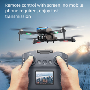 Cross-Border Beginner-Friendly FPV Foldable Plastic 8K HD Screen Dual <b>Camera</b> Remote Control Aircraft Obstacle Avoidance <b>Drone</b> - Product Image 3