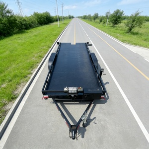 <span class=keywords><strong>Remorque</strong></span> utilitaire à <span class=keywords><strong>double</strong></span> essieu en acier durable avec système de treuil intégré pour le remorquage de VTT, tondeuses à gazon et de marchandises - Product Image 6