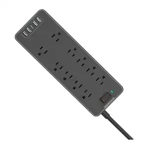 OSWELL Safety Germany Multiple 4 Outlet Power Strip Socket 4 Outlet with Dual USB Ports and Retractable Cord
