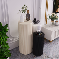 Support de présentation et support à fleurs circulaire moderne minimaliste en fer thermolaqué, style colonne romaine, pour salon et balcon