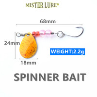 MISTER LURE nouveau design oem 2.2g 68mm métal cuillère leurre de pêche fabrication eau douce spinner cuillère truite leurre de pêche