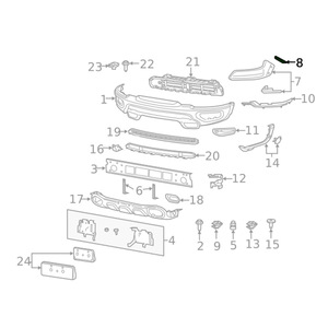 Bumper <b>Brackets</b> For 2021 2022 2023 RAM 1500 TRX 68443478AD 68443479AD Black <b>Plastic</b> Part - Product Image 4