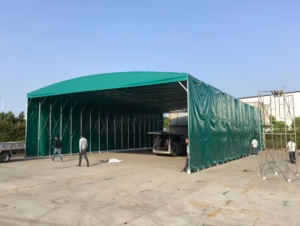 Grande Tente Extérieure Manuelle Extensible à Pousser et Tirer pour Stockage, Logistique, Protection Contre la Pluie et le Soleil, pour Auvent de Stationnement - Product Image 3