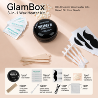 PRECIO DE FÁBRICA Kit de Depilación 3 en 1 con Calentador USB, Cera Dura en Perlas y Toallitas Post-Depilación para Depilación de Cejas, Nariz, Orejas y Labios
