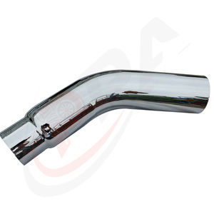 Haute qualité 4-5, 5-6, 4-7, 5-8 pouces embout d'échappement silencieux matériau chromé coude tuyau pour système d'échappement - Product Image 2