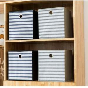 Boîte de rangement en tissu de lin classique pour étudiants, boîte de rangement de bureau pour dortoir, pliable et organisée - Product Image 5