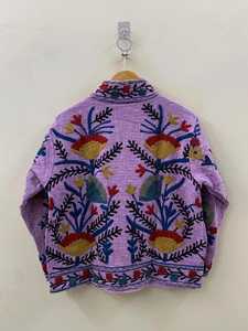 Handcrafted TNT Cotton Suzani Embroidered <b>Jacket</b> Boho Statement Outerwear For <b>Women</b> - Product Image 6