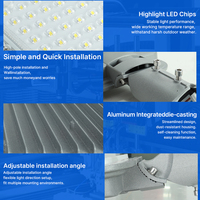 Lampadaire LED extérieur à prix d'usine, 100 watts, étanche, en aluminium moulé sous pression, AC 100-265V
