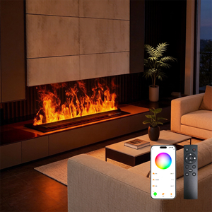 <span class=keywords><strong>Cheminée</strong></span> électrique à vapeur d'eau 3D avec flamme LED réaliste, <span class=keywords><strong>insert</strong></span> moderne avec télécommande, chauffage pour la décoration de la maison - Product Image 4