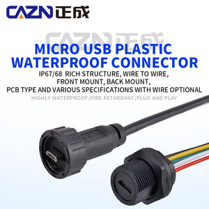 Connecteur fileté <span class=keywords><strong>Micro</strong></span> <span class=keywords><strong>USB</strong></span> étanche mâle à mâle surmoulé prise droite 0.5M 1M 2M - Product Image 2