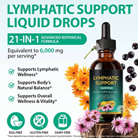 Gouttes de drainage lymphatique 60 ml Marque Privée OEM, Suppléments immunitaires, Soutien lymphatique biologique, Teinture liquide orale, Nettoyage du foie