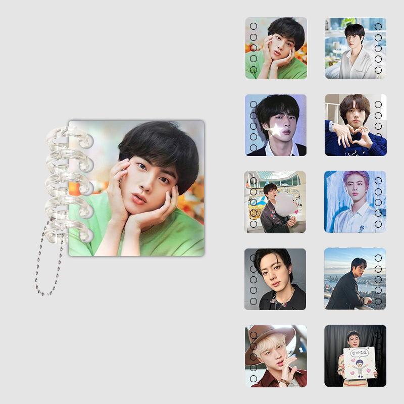 Kpop JIN JIMIN V JUNGKOOK Loose-leaf Photo Album Keychain Fashion